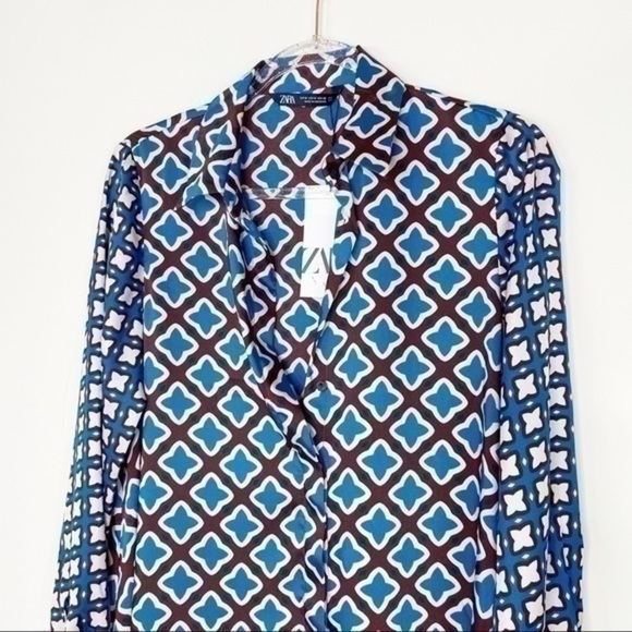 NWT Zara printed midi dress - Picture 6 of 16